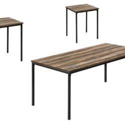 Table Set, Coffee, End, Reclaimed Laminate, Contemporary, Modern (Set of 3) - Brown