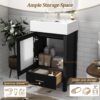 Bathroom Vanity With Sink And Ample Storage - Black - Image 8