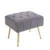Modern Accent Chair With Ottoman, Comfy Armchair For Living Room, Bedroom, Apartment, Office - Gray - Image 13