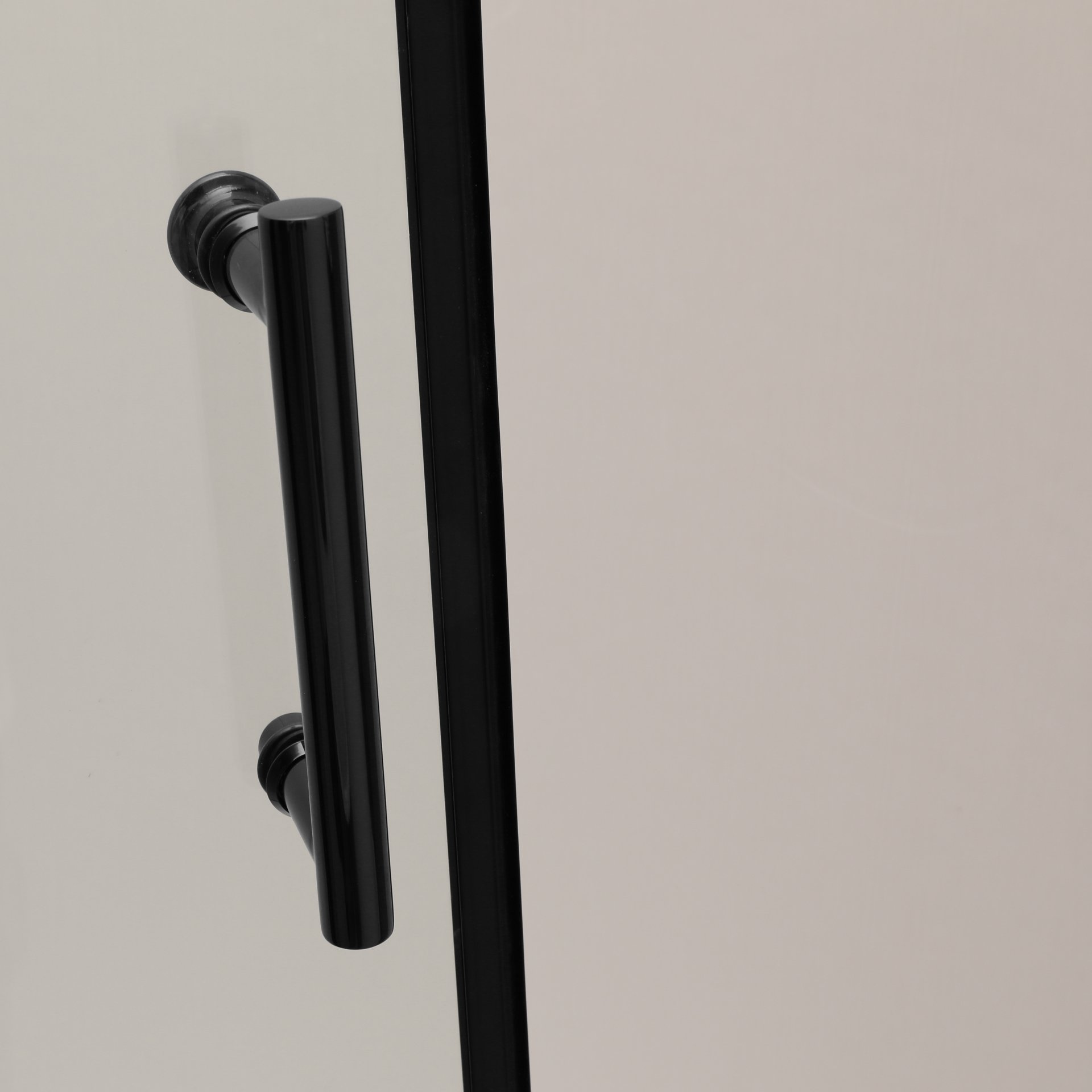 Single Sliding Bypass Shower Door Enclosure With Tempered Glass - Matte Black - Image 5