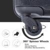 Expandable 3 Piece Luggage Sets Pc Lightweight & Durable Suitcase With Two Hooks, Spinner Wheels, Tsa Lock, (21/25/29) - Black - Image 9