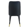 Modern 2 Tone Dining Chairs With Gold Decorated Legs Metal Legs, (Set of 4) - White / Black - Image 19