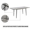 Modern Extendable Dining Table And Chair Set With Top And Metal Base, Table And Chairs For 2 - 6 People - Beige / White - Image 17