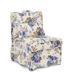 Stylish Flannel Dining Chair With Soft Cushion And Backrest - Blue