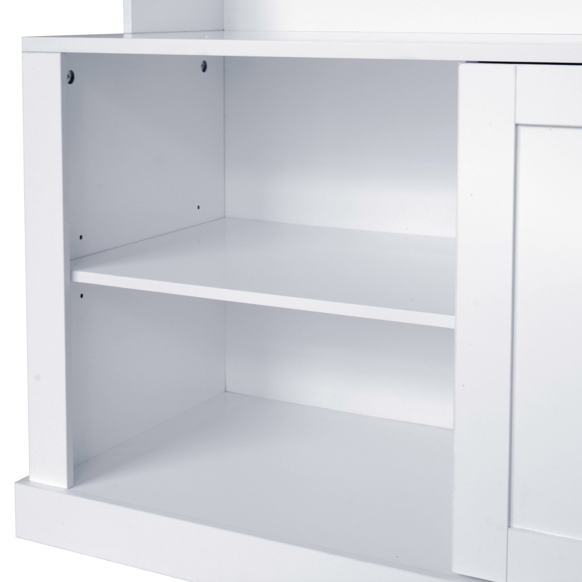 Hall Tree With 6 Hooks, Coat Hanger, Entryway Bench, 3 In 1 Design, A Spacious Drawer For Entrance, Living Room - White - Image 14