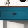 Farmhouse Style Console Table With 2 Drawers And Bottom Storage Shelf, Pagoda - Blue - Image 10