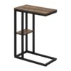 Accent Table, C - Shaped, Contemporary And Modern - Brown - Image 4