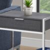 Accent Side Table, Storage Drawer, Modern - Dark Gray - Image 2
