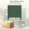30" Bathroom Vanity Set With Soft Close Doors And Handles - Green - Image 9