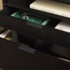 Transitional Wide Reeded Bookshelf With Drawers On Bottom - Black - Image 10