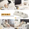 Light Oversized Modular Sectional Sofa Set - Beige - Image 17