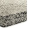 Macie - Square Woven Outdoor / Indoor Pouf - Gray / White - Image 4
