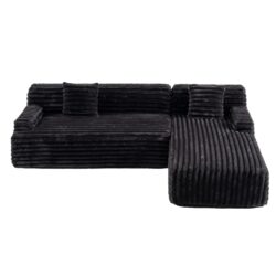 Cloud - Sectional Sofa Upholstered Couch Free Combined Sofa - Black