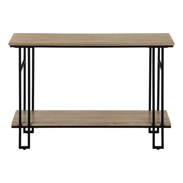 Accent Console Table For Entryway, Contemporary And Modern - Taupe / Black