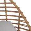 Ellis - Outdoor Wicker High Back Lounge Chair, Teak Finished Leg - Light Brown / Beige - Image 10