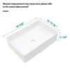 Rectangular Modern Vessel Bathroom Sink - White - Image 3