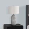 Lighting, Table Lamp, Resin, Modern - Gray / Cream - Image 7