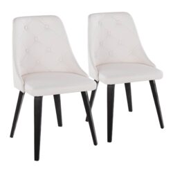 Marche - Contemporary Dining Chair (Set of 2) - White / Black