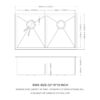 Double Bowl Undermount Kitchen Sink 33" X 19" With 16 Gauge And Deep Basins - Brushed Nickel - Image 3
