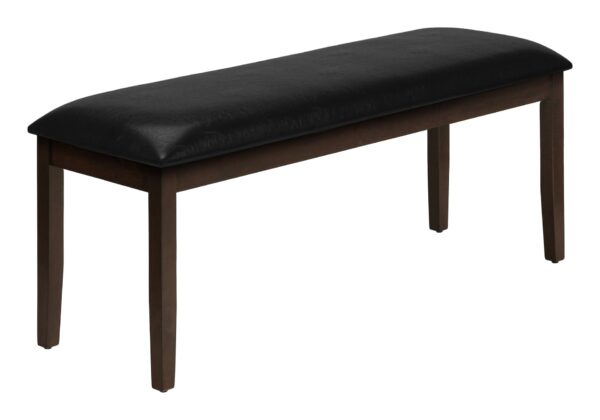 Bench, Rectangular, Dining Room, Hallway, Entryway, Upholstered, Transitional - Black