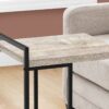 Accent Table, C - Shaped, Contemporary And Modern - Taupe - Image 8