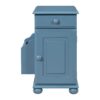 Vintage End Table Flip Top Side Table With USB Ports, 1 Multifunctional Drawer With Cup Holders, Sofa Couch Table With Bookshelf For Living Room And Small Space - Navy Blue - Image 15