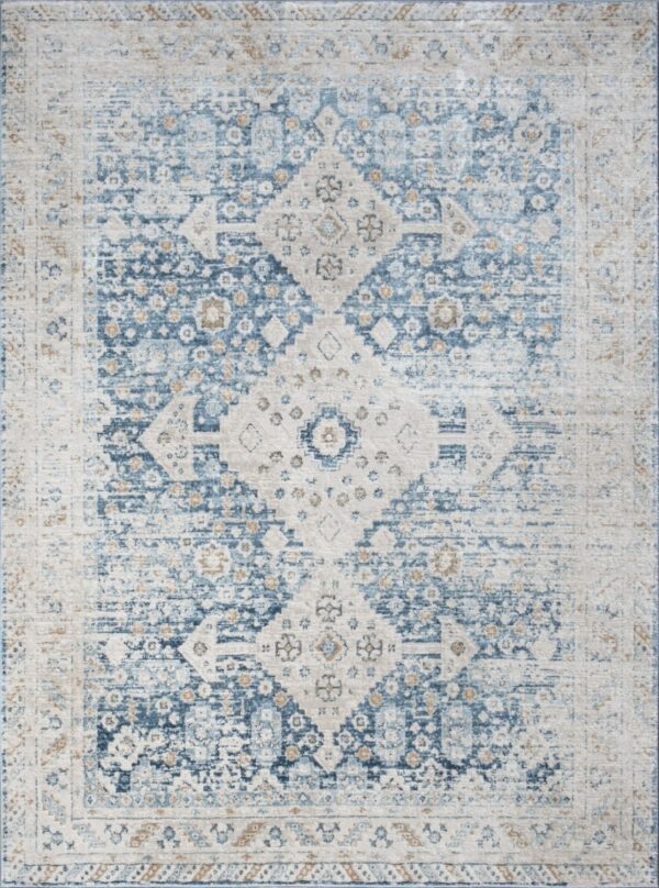 Noble - 2' X 3' Area Rug - Blue, Polyester