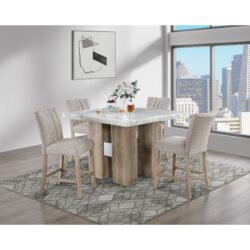 Mikha - Bar Table - White / Natural