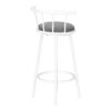Swivel Stool Bar Height, Contemporary & Modern (Set of 2) - White / Gray - Image 5