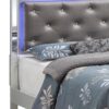 Full Elegant Transitional Bed - Silver Champagne - Image 4