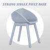 2 Piece Durable Single Chair With Mesh Hollow Out Design - Light Gray - Image 13