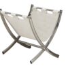 Magazine Rack Standing Organizer Storage Leather Look - White - Image 7
