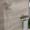 Multi Function Dual Shower Head System With 4.7" Rain Showerhead And Adjustable Slide Bar - Chrome - Image 3