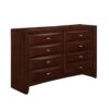 Lucille - 5 Piece Queen Bedroom Set With Storage And Bookcase Headboard - Walnut - Image 8