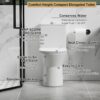1 Piece Toilet With Dual Flush & Rimless Bowl - Glossy White - Image 9