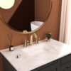 2 Handle Widespread Bathroom Faucet With Pop Up Drain And Water Supply Lines - Gold - Image 5