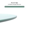 20" Round Tempered Glass Table Top Clear Glass 1 / 4" Thick Round Polished Edge - Transparent - Image 6