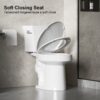Gloss 2 Piece Toilet With 1.28 Gpf Tornado Flush, Rimless Bowl, Soft Closing Seat - Gloss White - Image 10