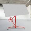 Red Carbon Steel Drywall Lift 11' Panel Hoist With Rolling Caster And Lockable Tool Jack - Red - Image 13