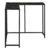 Corner Accent Console Table For Entryway, Marble Look Contemporary & Modern - Black - Image 4
