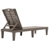 2 Piece Outdoor Chaise Lounges With Adjustable Backrest In Light Polypropylene Resin - Light Brown - Image 15