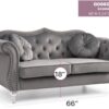 Cozy Transitional Flared Arm Loveseat - Dark Gray - Image 6