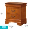 Louis Phillipe - Elegant Nightstand - Oak - Image 7