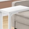 Accent Table, C - Shaped, Convenient Design - White - Image 8