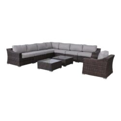 7 Piece Patio Seating Group With Cushions - Brown