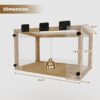 Transparent Acrylic Window Cat Perch Catio Cat Window Box - Natural Wood / Transparent - Image 3