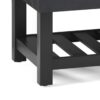 Cosmopolitan - Storage Ottoman Bench With Open Bottom - Distressed Black - Image 4
