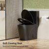 1 Piece Toilet With Tornado Flush, Dual Flush, And ADA Height Comfort Chair - Matte Black - Image 10