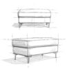 Ava - Mid Century Ottoman - Cream - Image 15