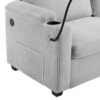 Corduroy Sleeper Sofa Loveseat Sofa With Full Size Mattress, 2 USB Ports, 2 Cup Holders, 2 Side Pockets And A Phone Holder For Living Room - Gray - Image 24